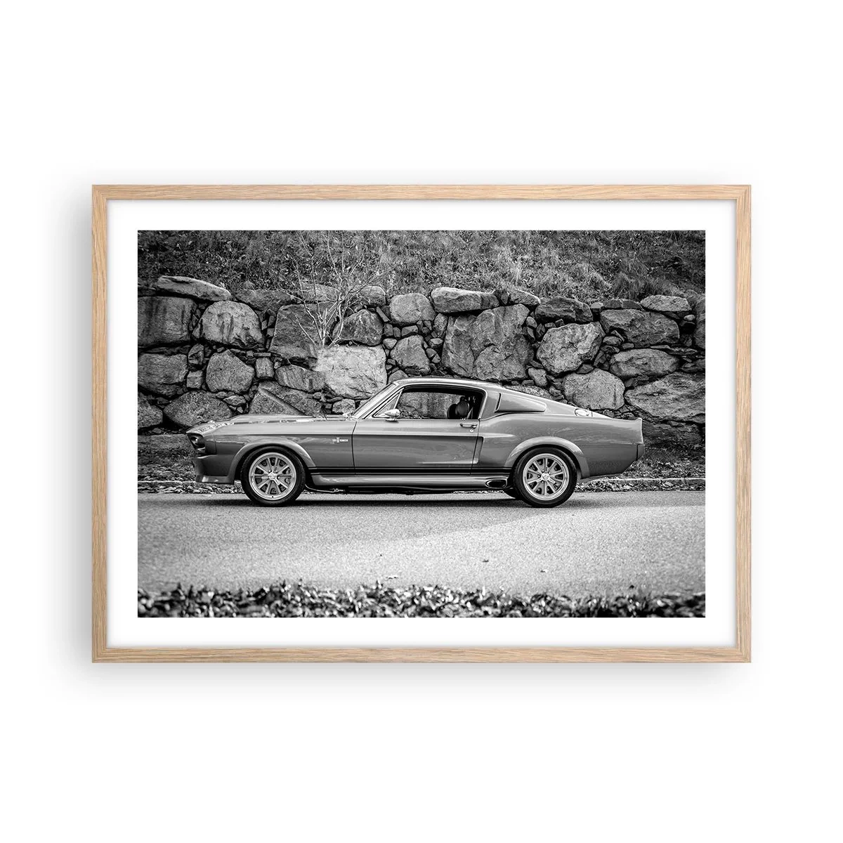 Plagát v ráme zo svetlého duba - Legenda 60. rokov - 70x50 cm