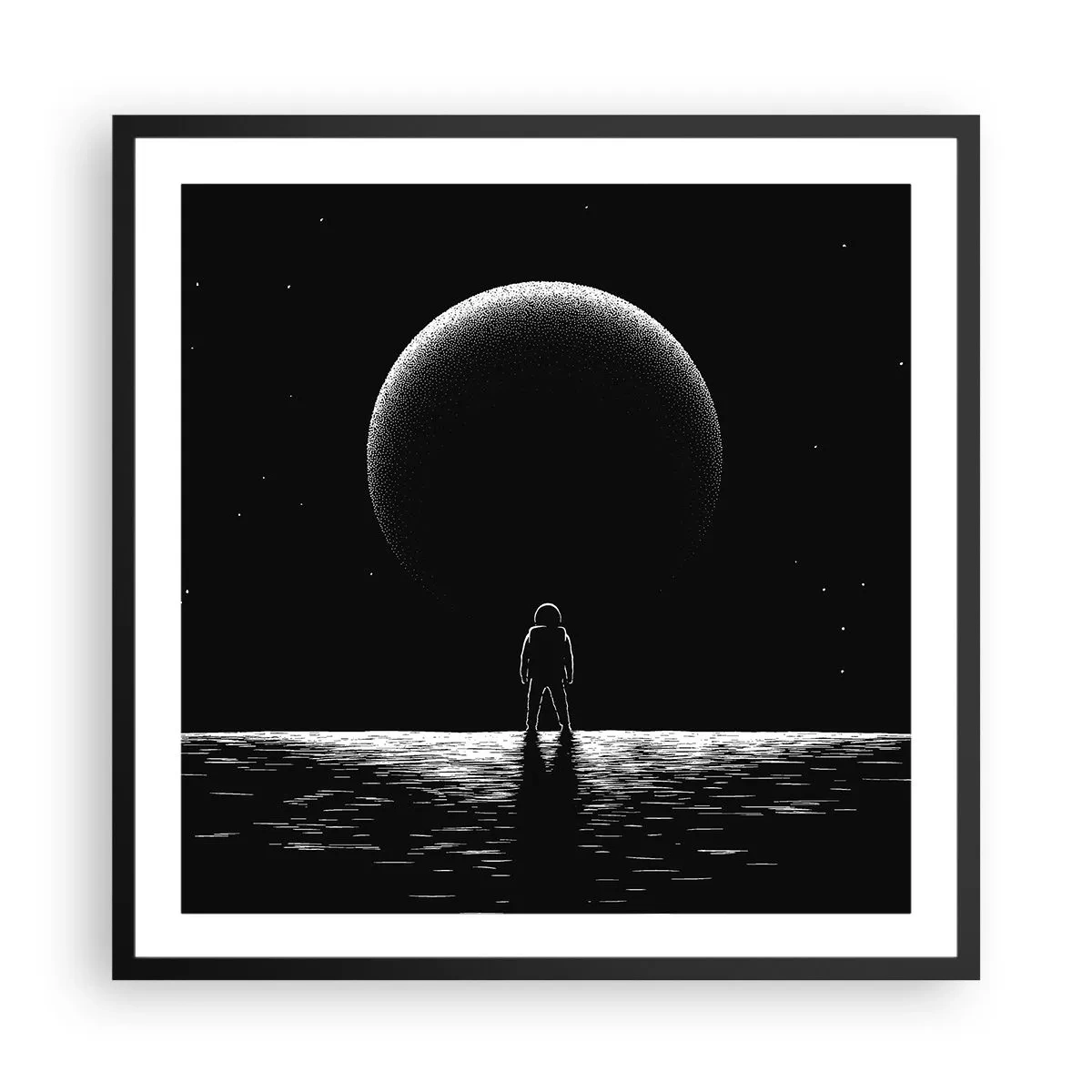 Plagát v čiernom ráme - Tvári v tvár - 60x60 cm