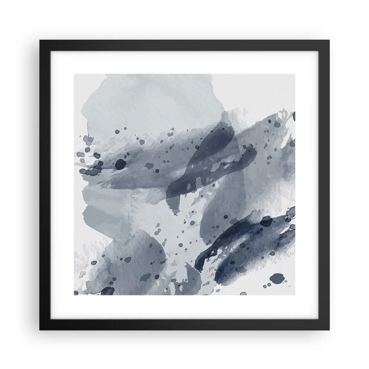 Plagát v čiernom ráme - Štúdia o povahe vody - 40x40 cm
