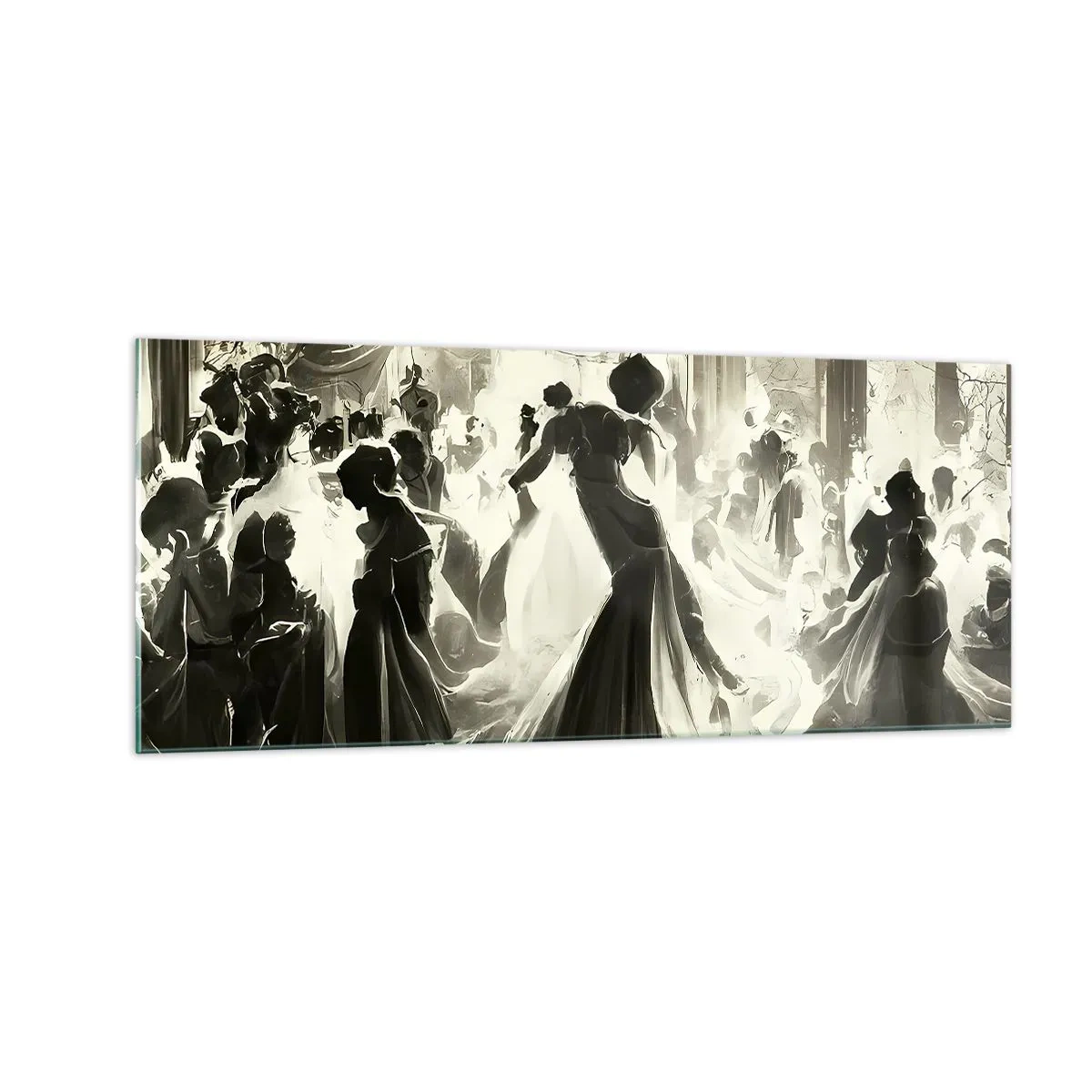 Obraz na skle - Veľká maškaráda - 100x40 cm