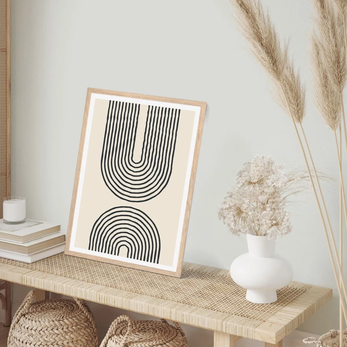 Plagát v ráme zo svetlého duba - Už čoskoro… - 40x50 cm