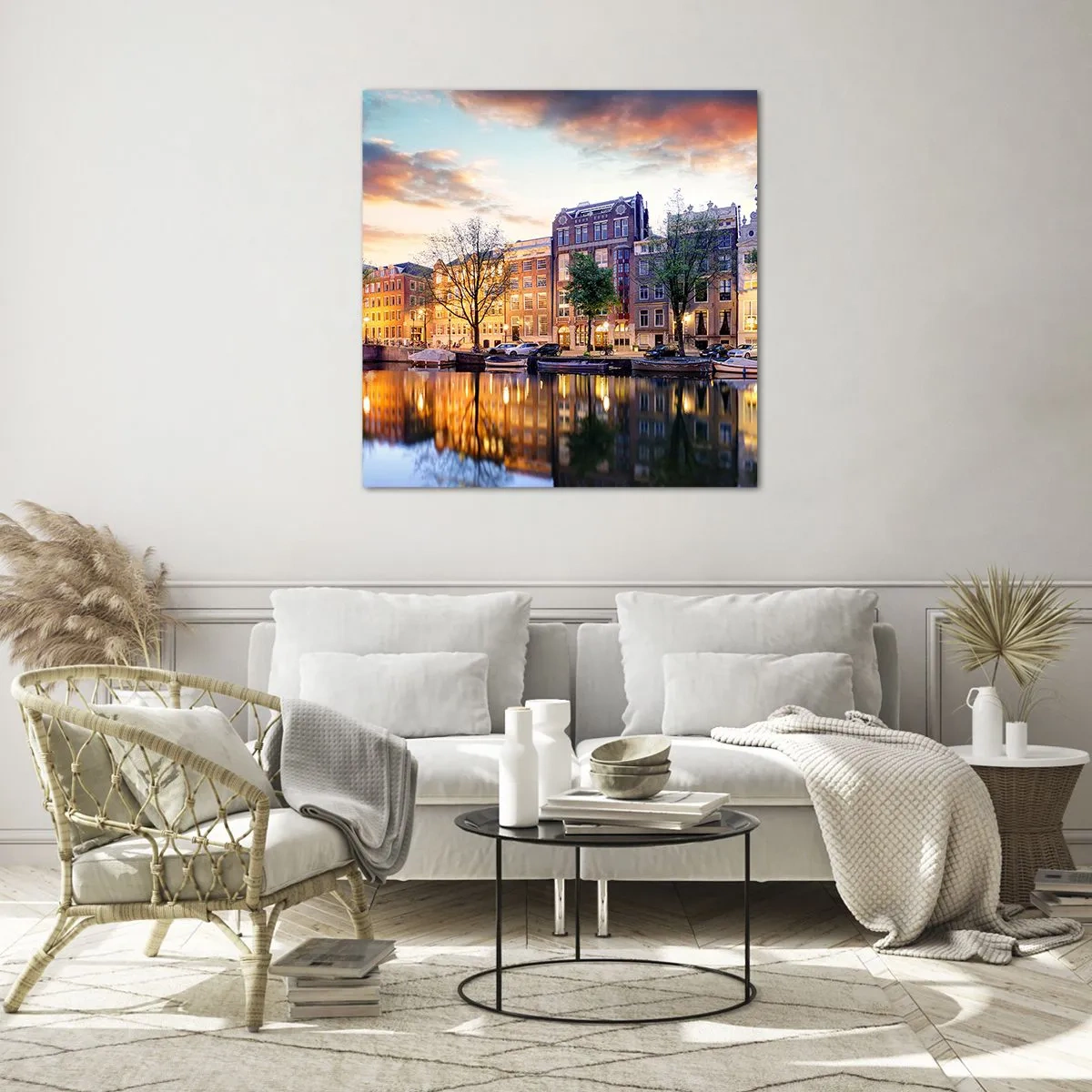 Obraz na skle - Zdržanlivá a vyrovnaná holandská krása - 50x50 cm