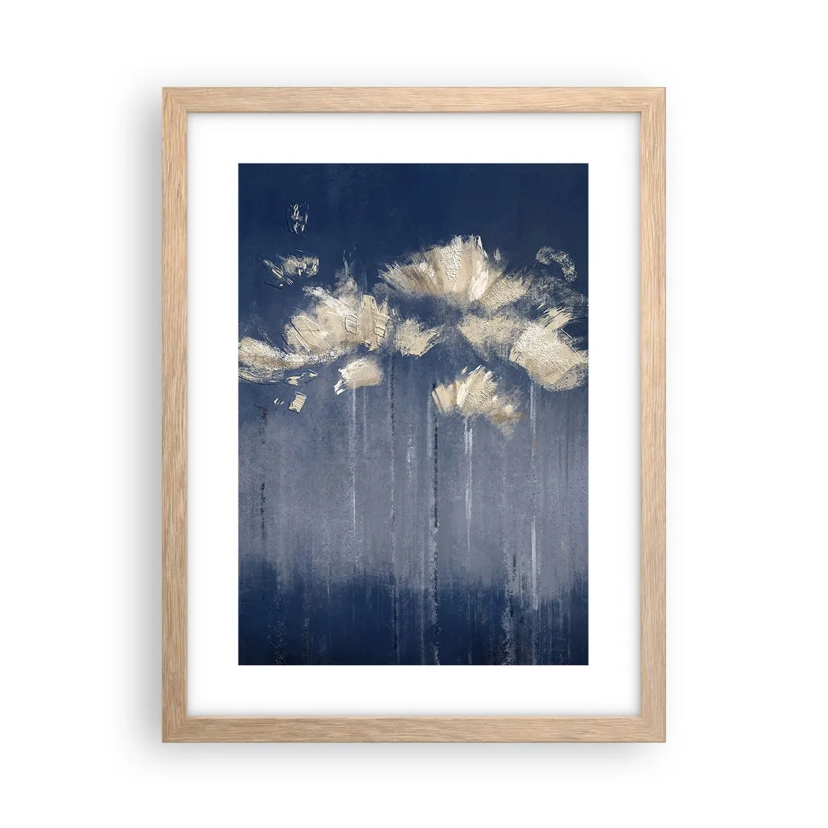 Plagát v ráme zo svetlého duba - Ako okvetné lístky vo vetre - 30x40 cm