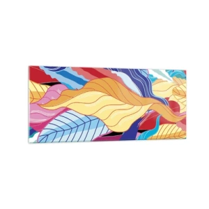 Obraz na skle - Farebný neporiadok - 120x50 cm