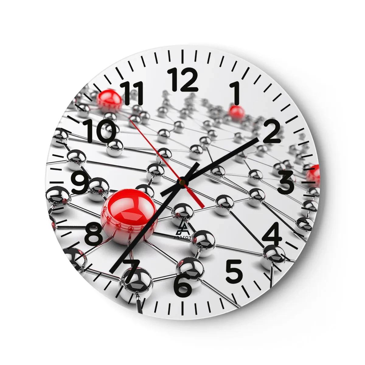 Nástenné hodiny - Strieborná sieť - 40x40 cm