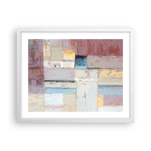 Plagát v bielom ráme - Kľud geometrie - 50x40 cm