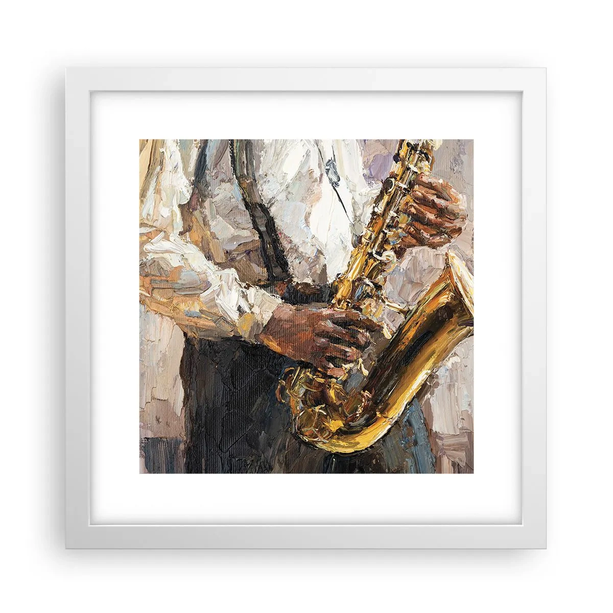 Plagát v bielom ráme - Čas na sólovú hru - 30x30 cm