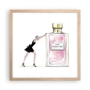 Plagát v ráme zo svetlého duba - Podstata ženskosti - 40x40 cm