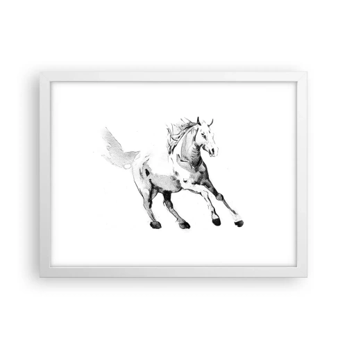 Plagát v bielom ráme - Neskrotená duša - 40x30 cm