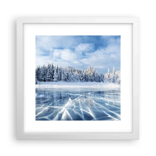 Plagát v bielom ráme - Oslnivý a kryštalický pohľad - 30x30 cm