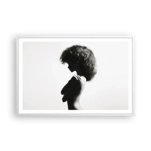 Plagát v bielom ráme - Ako kvetina na štíhlej stonke - 91x61 cm