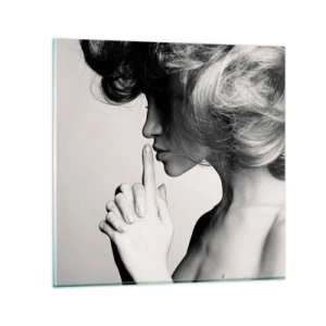 Obraz na skle - Zahľadená do seba - 30x30 cm