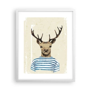 Plagát v bielom ráme - Pretože mám rád pruhované košele! - 40x50 cm