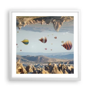 Plagát v bielom ráme - Tu je možné všetko - 50x50 cm