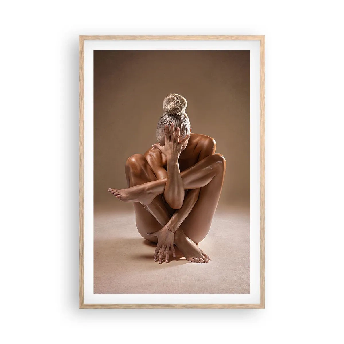 Plagát v ráme zo svetlého duba - Jednota tela a ducha - 61x91 cm