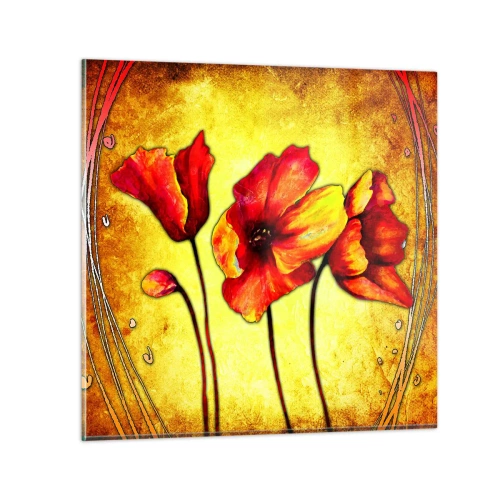 Obraz na skle - V secesnej dekorácii - 30x30 cm