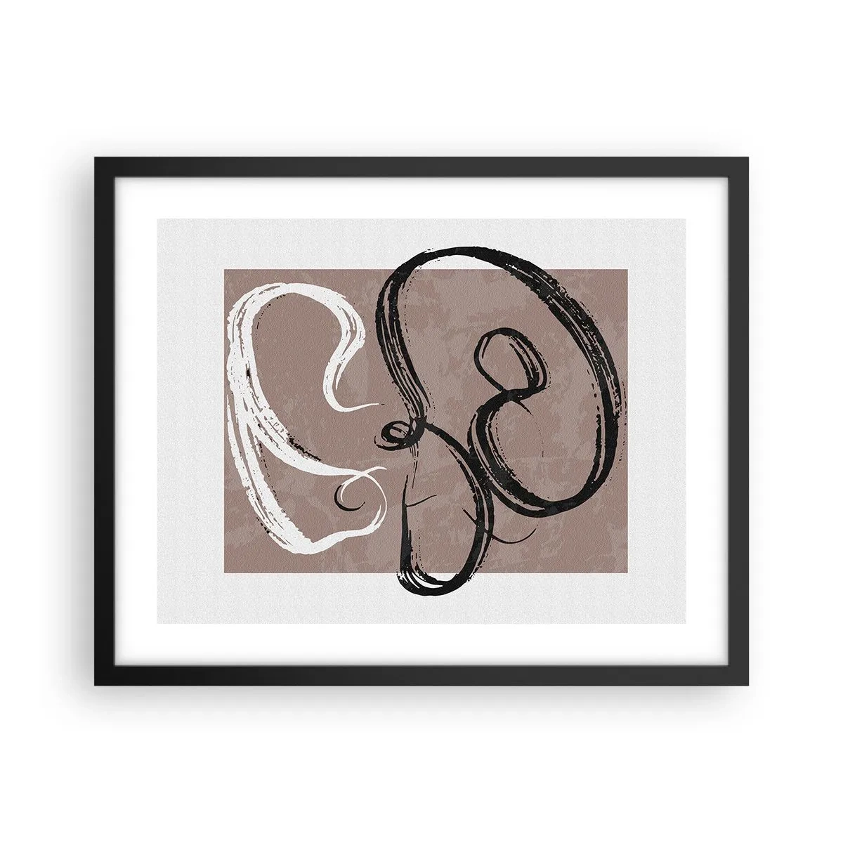 Plagát v čiernom ráme - Kompozícia – hľadanie úplnosti - 50x40 cm