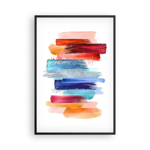 Plagát v čiernom ráme - Hore a dole - 61x91 cm