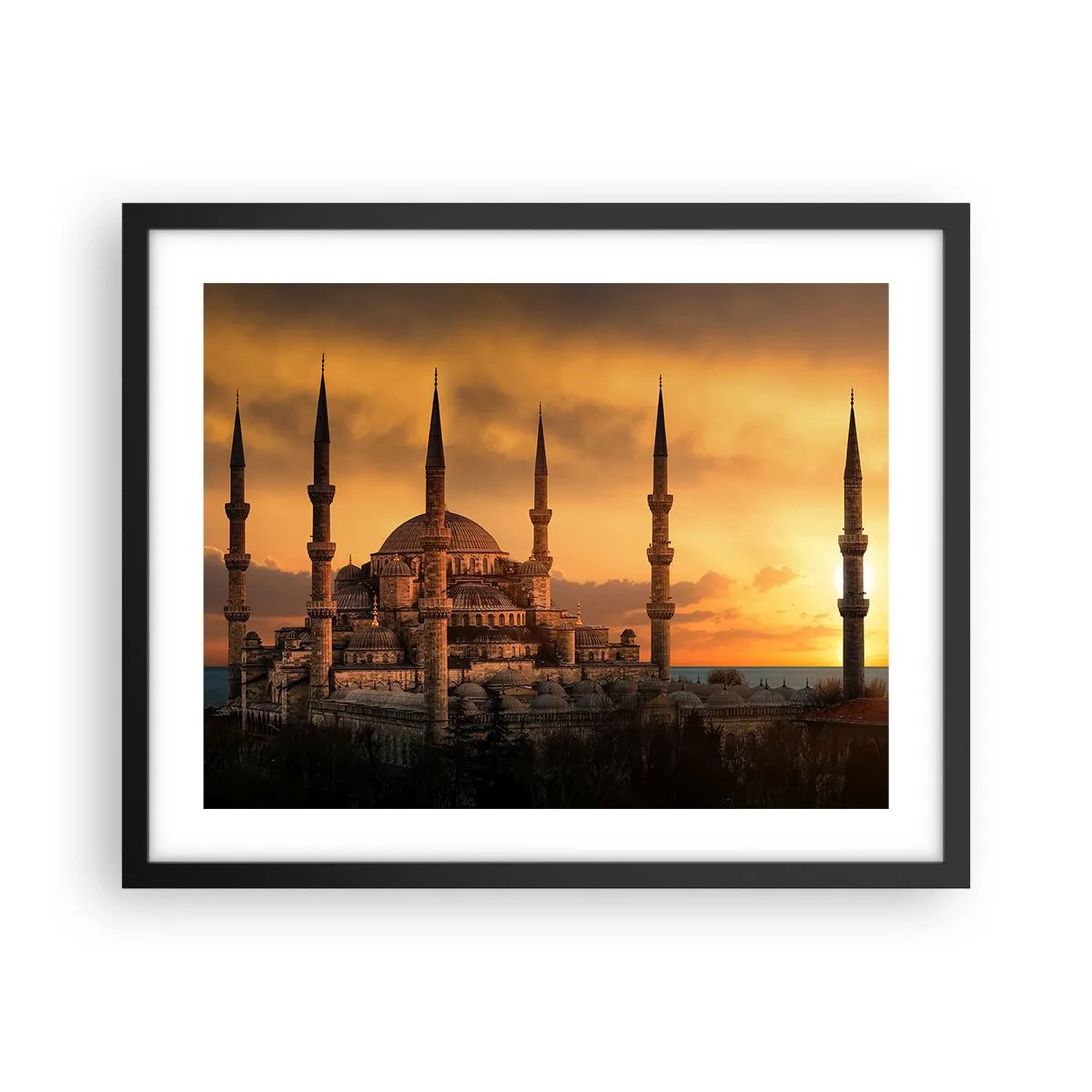 Plagát v čiernom ráme - Boh je veľký - 50x40 cm