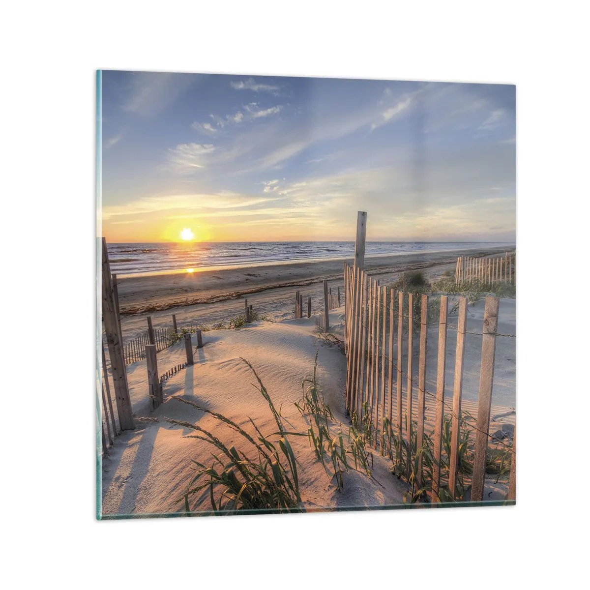 Obraz na skle - Odlesk a tieň vetra - 70x70 cm