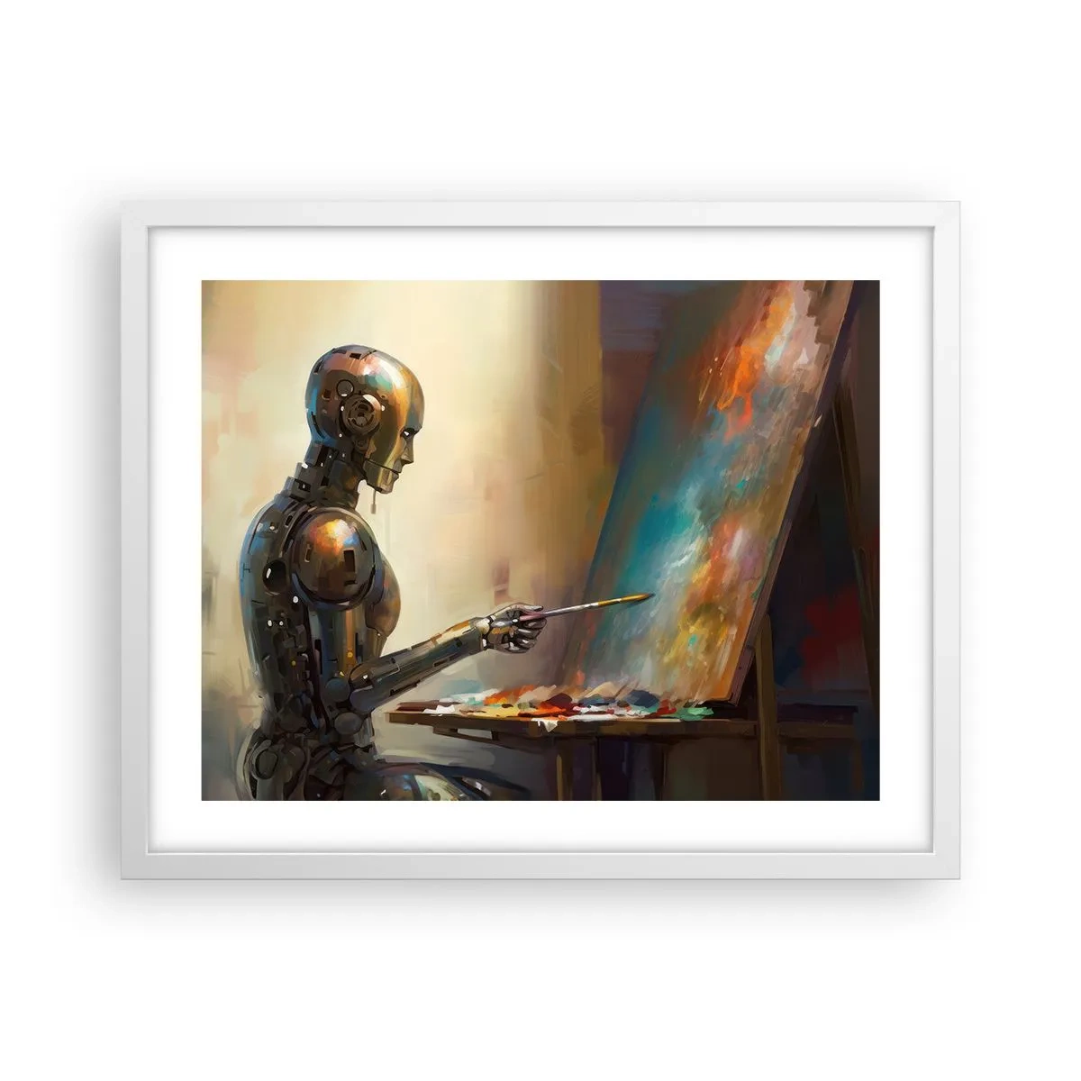 Plagát v bielom ráme - Umenie budúcnosti - 50x40 cm