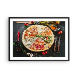 Plagát v čiernom ráme - Vejár chutí - 70x50 cm