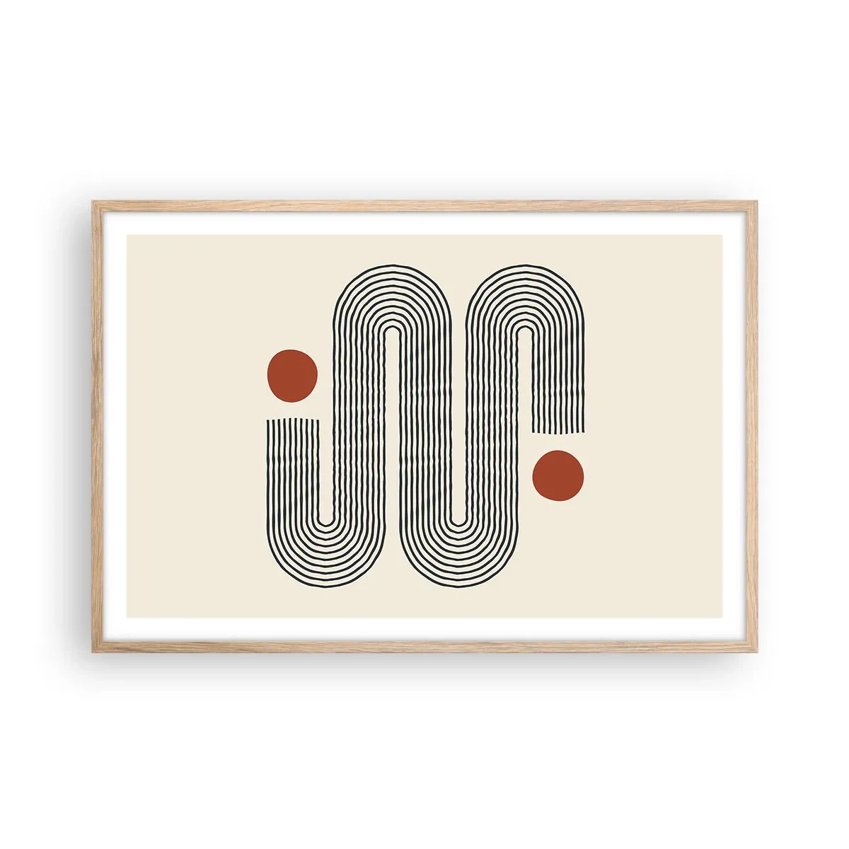 Plagát v ráme zo svetlého duba - Od začiatku do konca - 91x61 cm