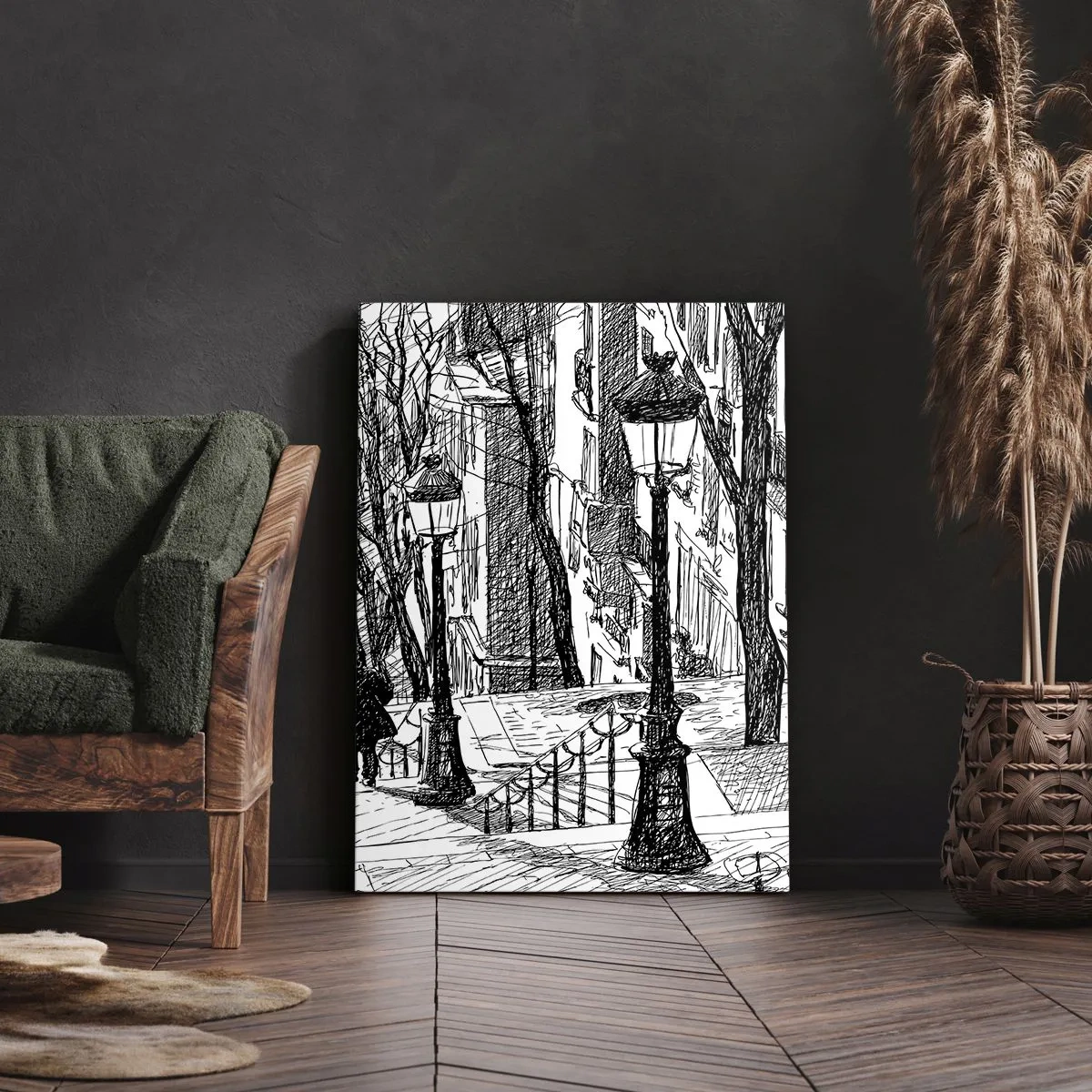 Obraz na plátne - Milostný príbeh alebo horor? - 65x120 cm