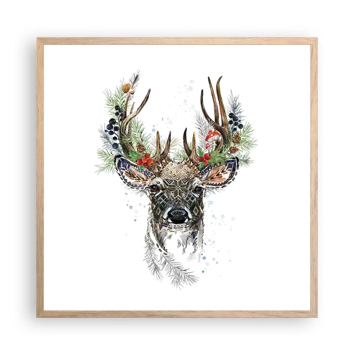 Plagát v ráme zo svetlého duba - V slávnostnom rúchu - 60x60 cm