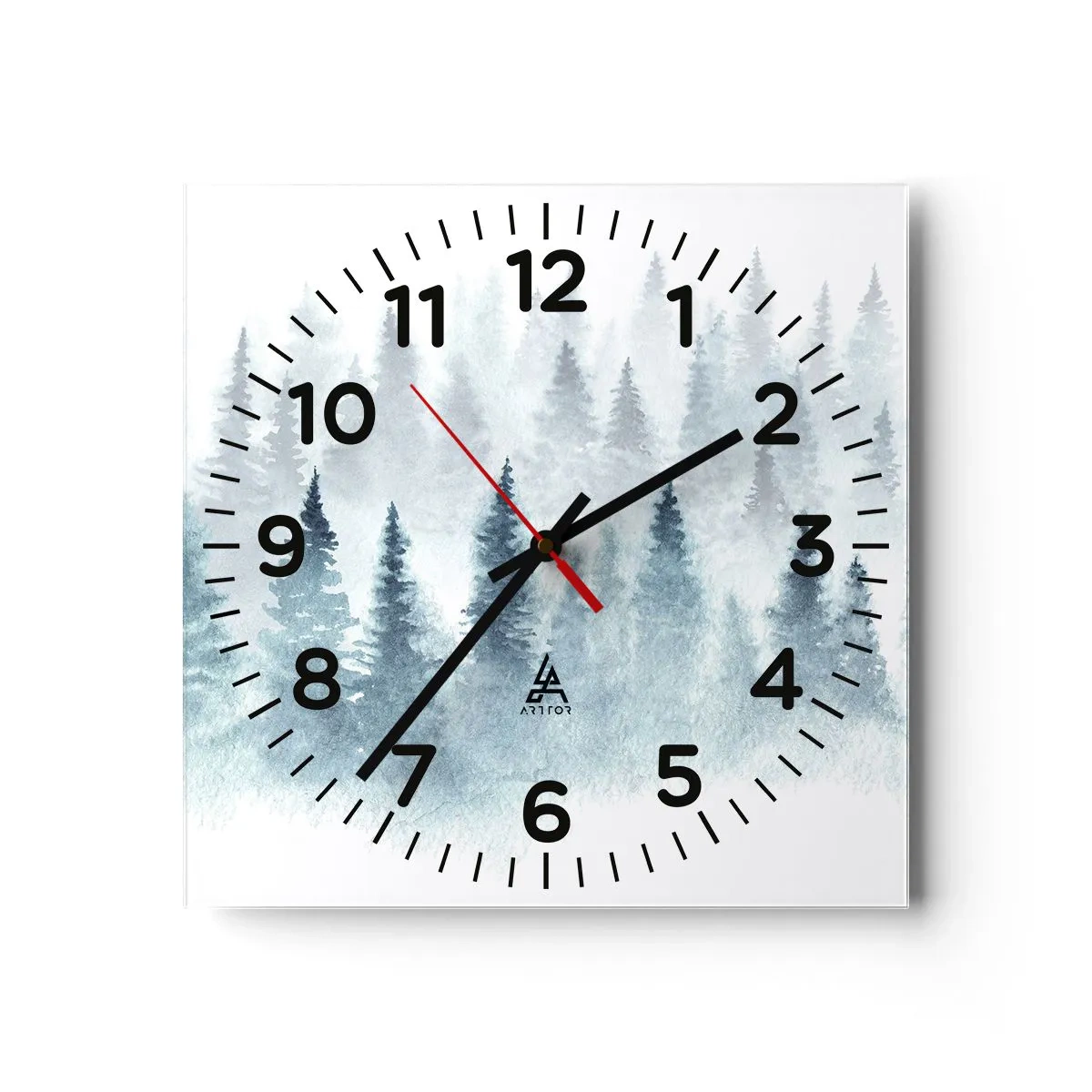 Nástenné hodiny - Zahalené hmlou - 30x30 cm