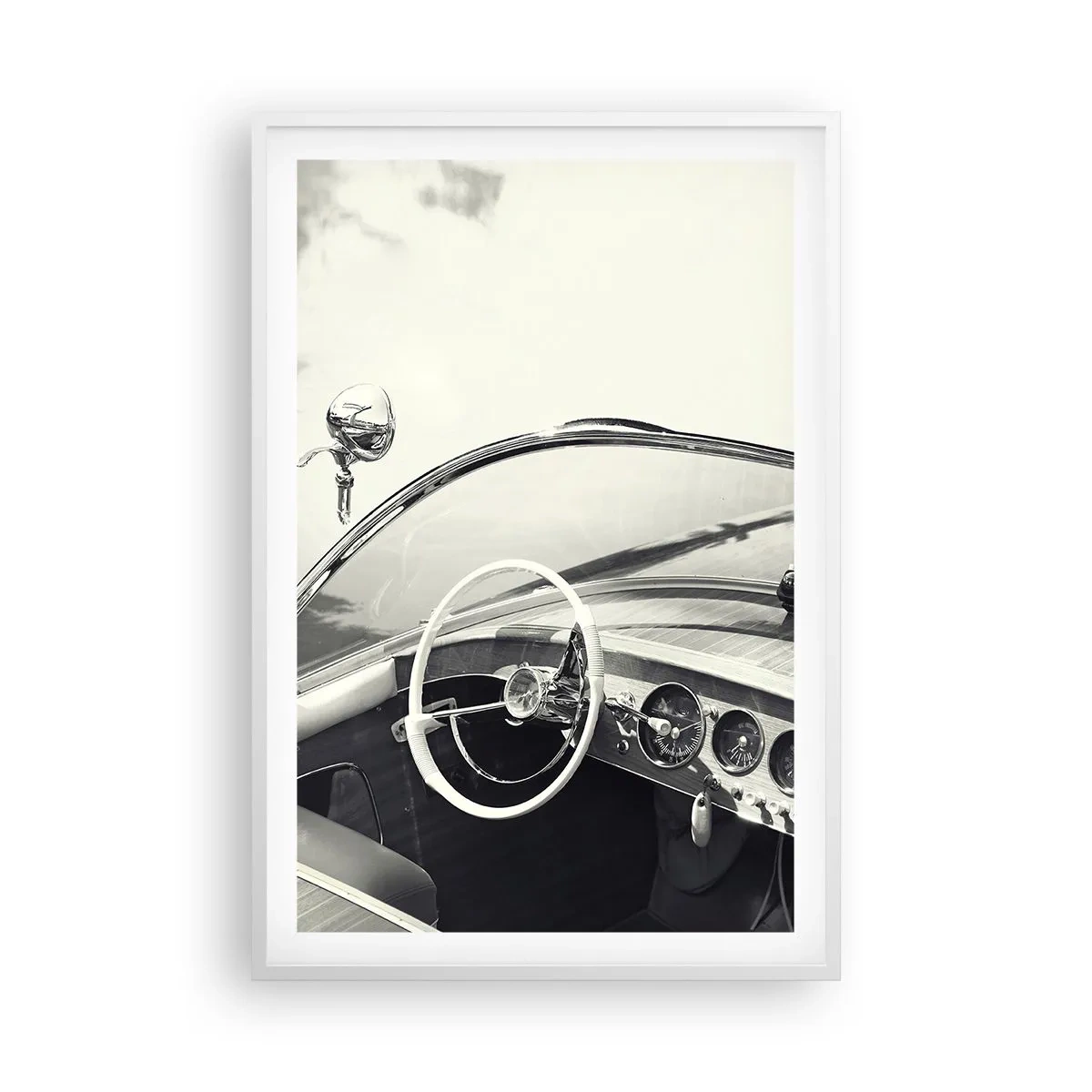 Plagát v bielom ráme - Počasie pre bohatých - 61x91 cm