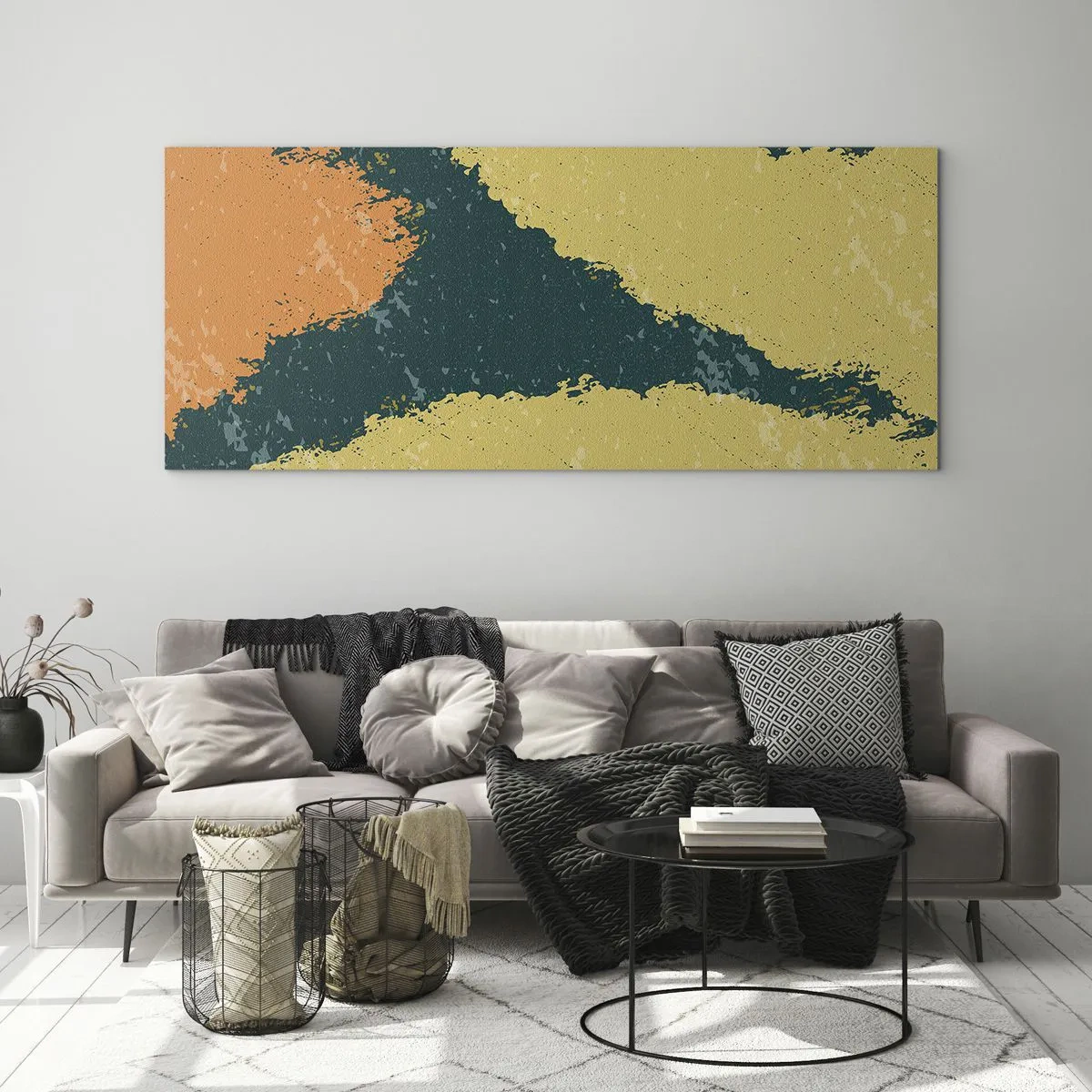 Obraz na skle - Abstrakcia – spomalený pohyb - 100x40 cm
