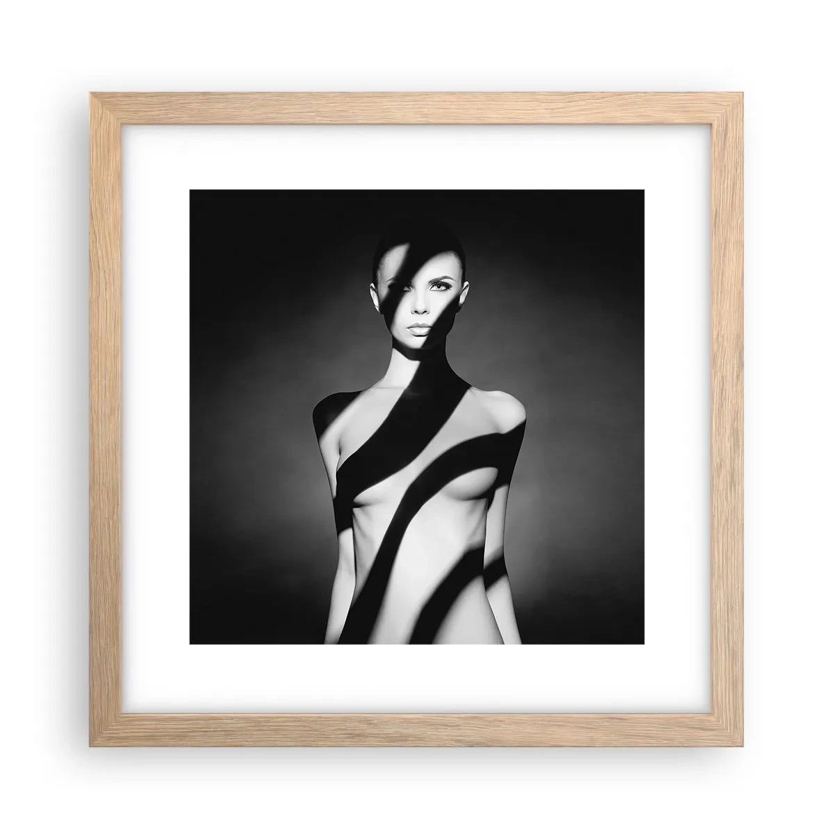 Plagát v ráme zo svetlého duba - V septembri aj v tieni - 30x30 cm