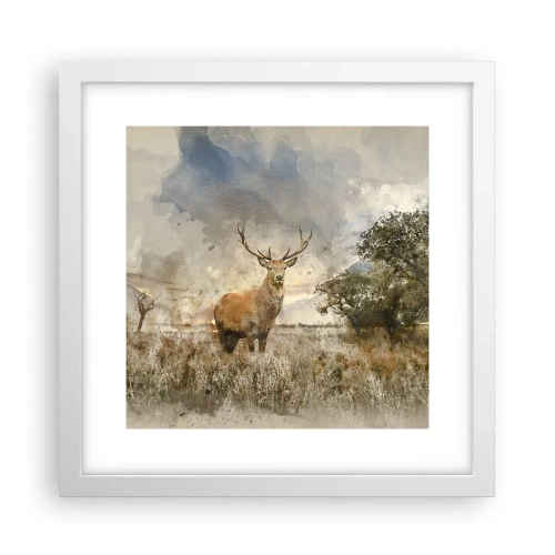 Plagát v bielom ráme - Dôstojnosť - sila - majestátnosť - 30x30 cm