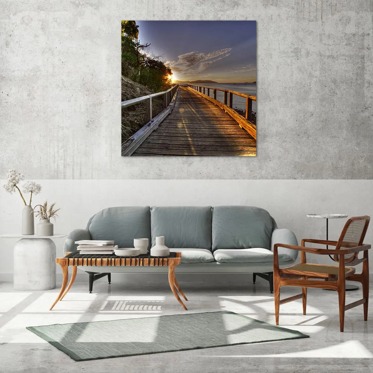 Obraz na skle - Ísť, stále ísť smerom k slnku - 60x60 cm