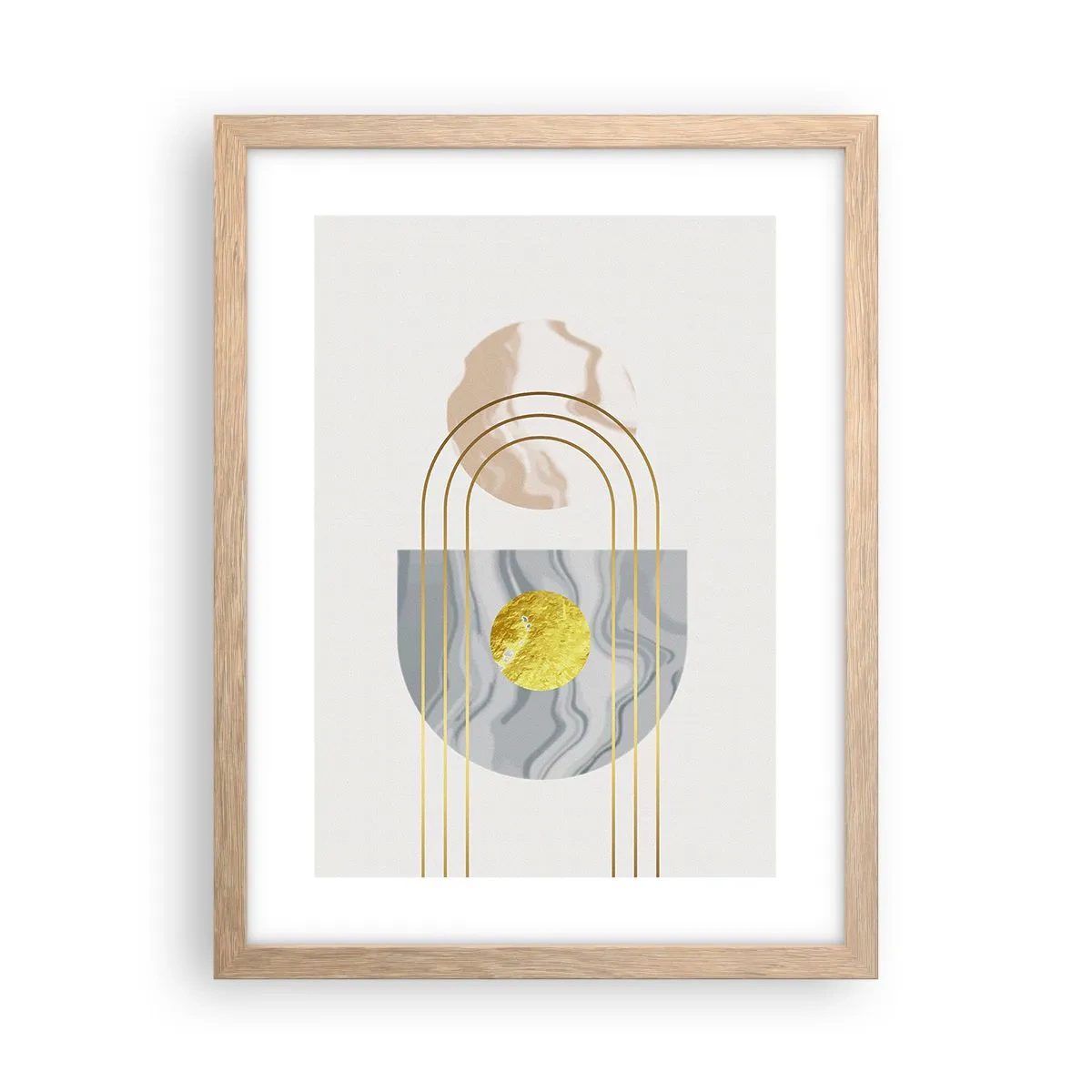 Plagát v ráme zo svetlého duba - Jas a žiarivosť - 30x40 cm