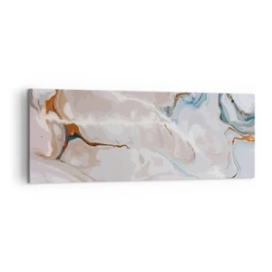 Obraz na plátne - Modré meandre pod bielou - 140x50 cm