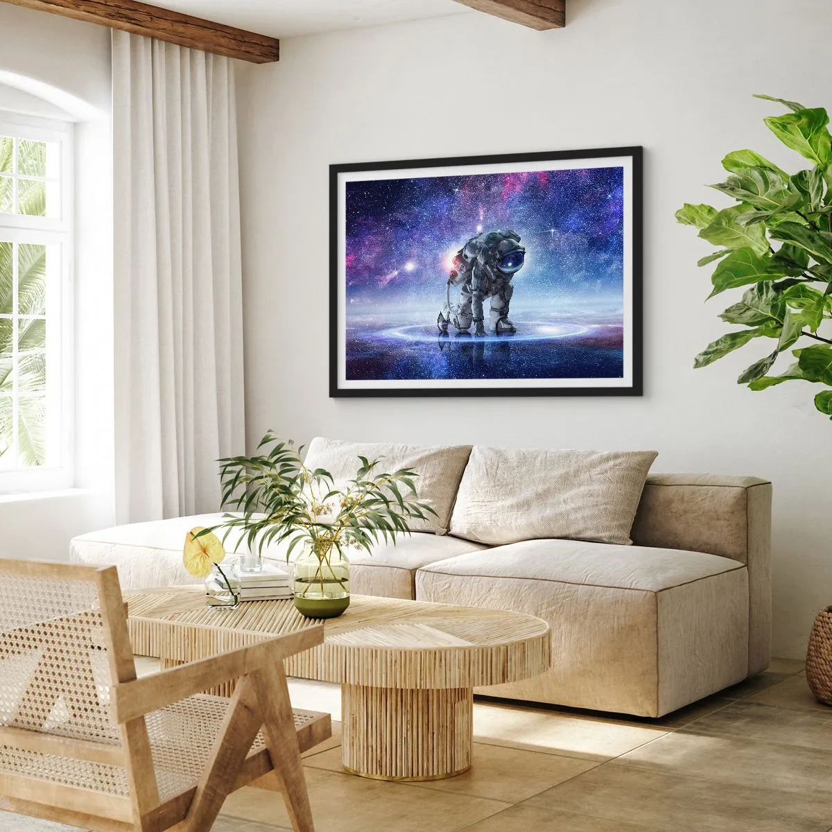 Plagát v čiernom ráme - Hviezdne nebo nado mnou - 91x61 cm