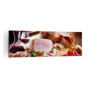 Obraz na plátne - Kulinárne snívanie s karafou - 160x50 cm