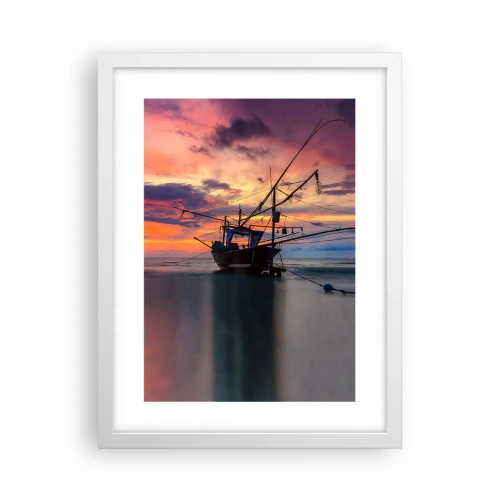 Plagát v bielom ráme - Exotický večer - 30x40 cm