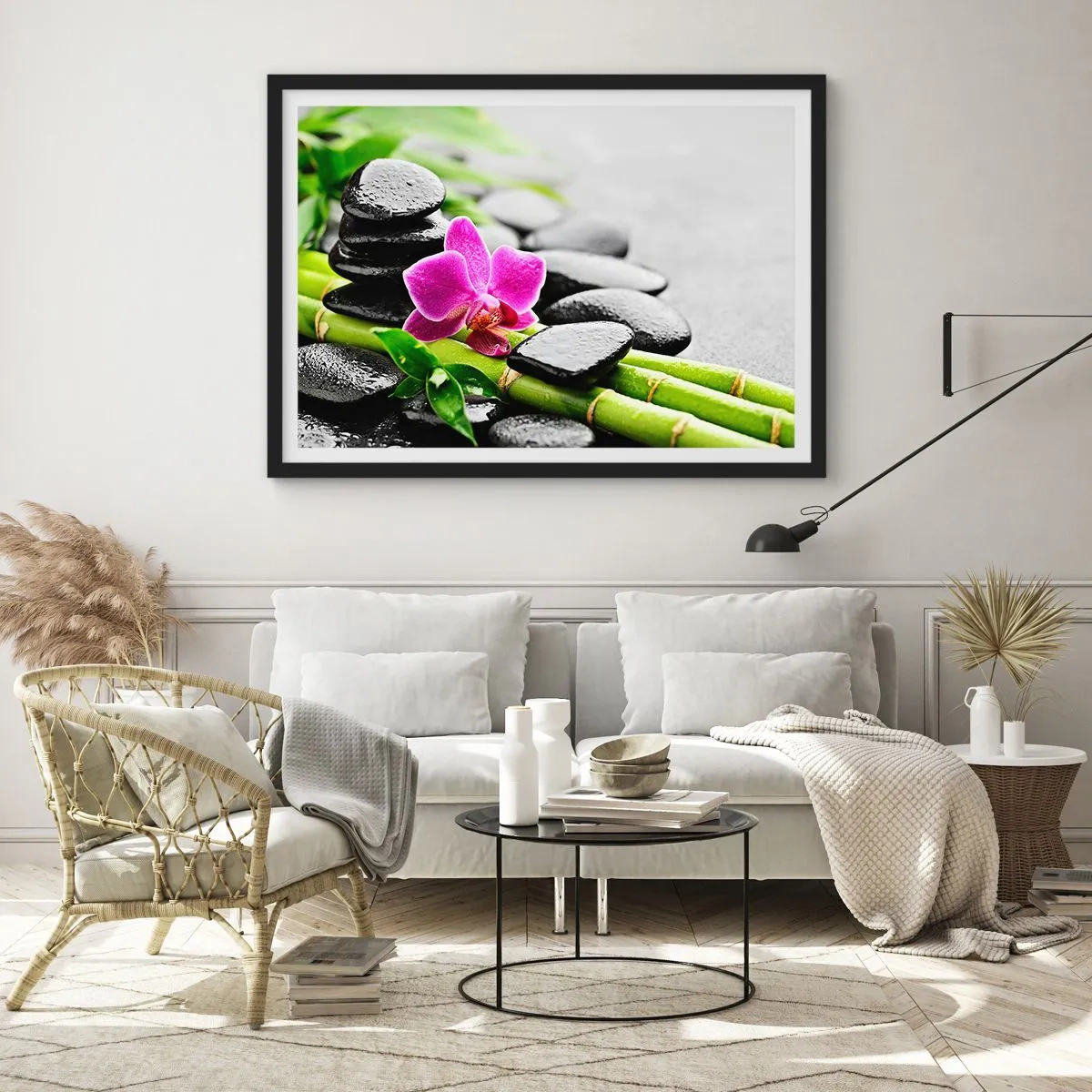 Plagát v čiernom ráme - V pokojnej rovnováhe - 50x40 cm