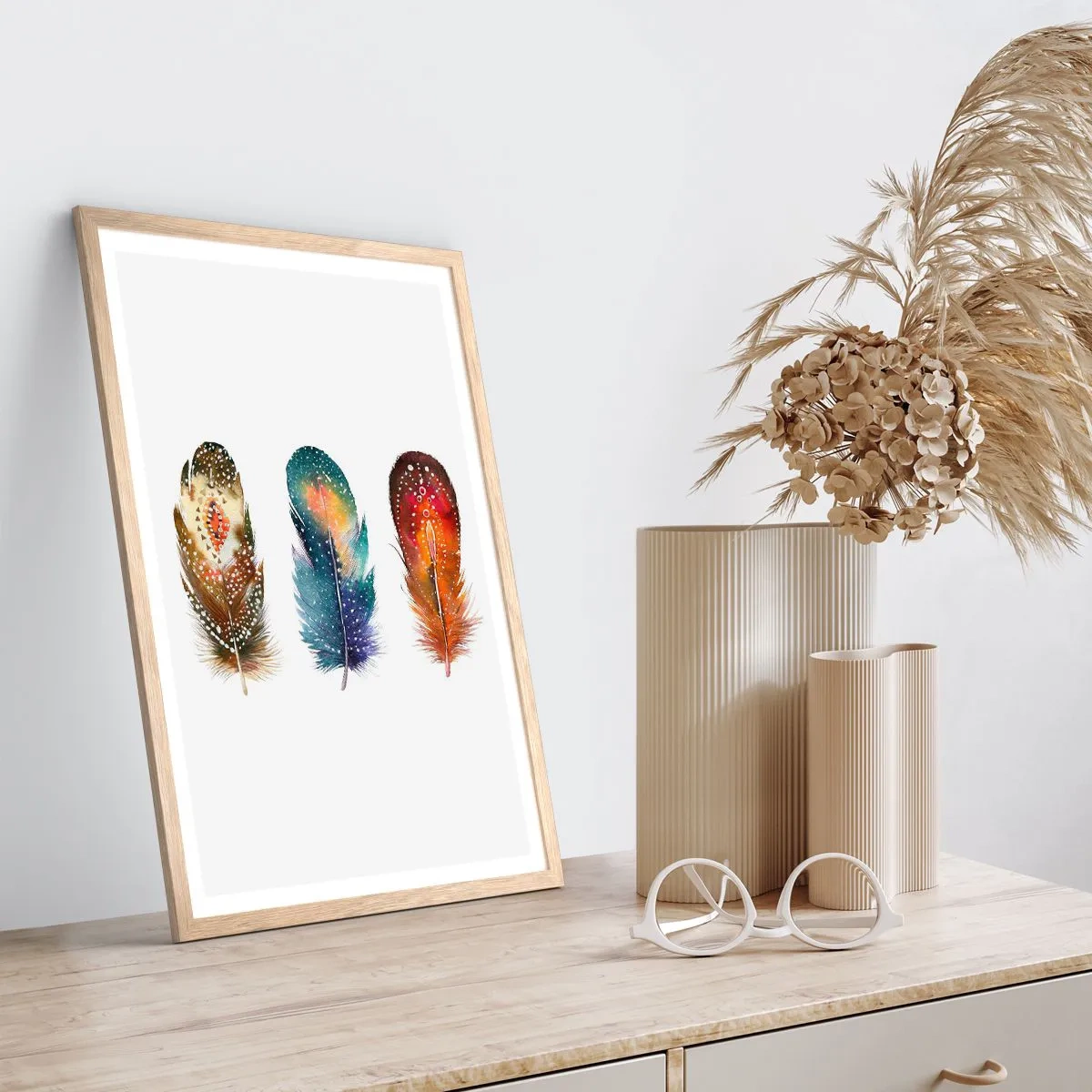 Plagát v ráme zo svetlého duba - Rituály, obrady, tajomstvá - 40x50 cm