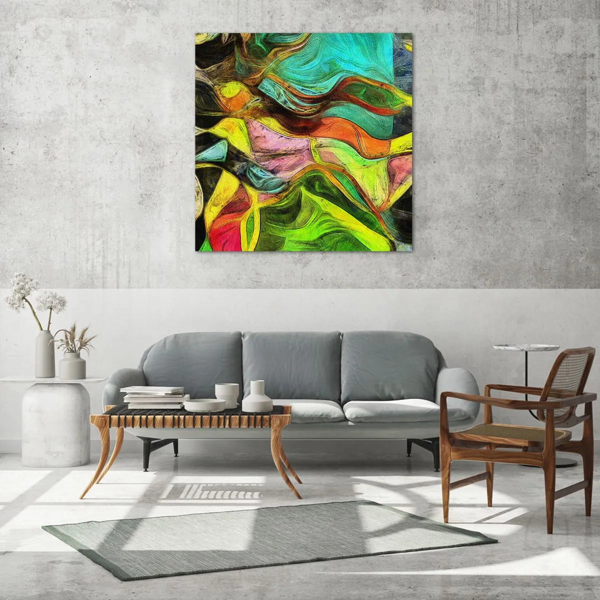 Obraz na skle - Pohyb je život - 60x60 cm