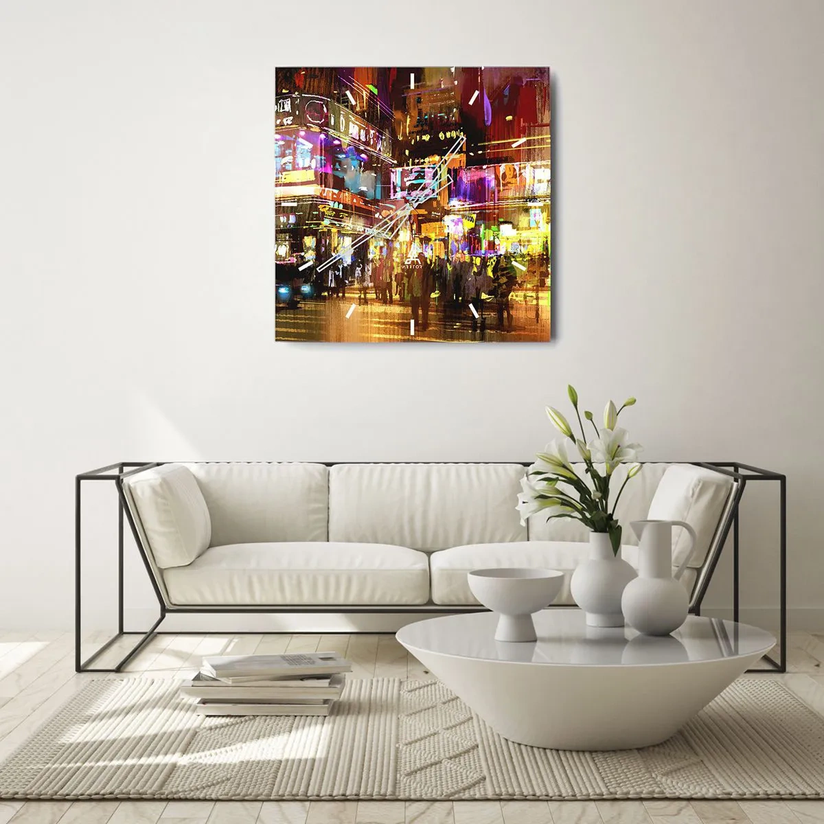 Nástenné hodiny - V mori svetla - 40x40 cm