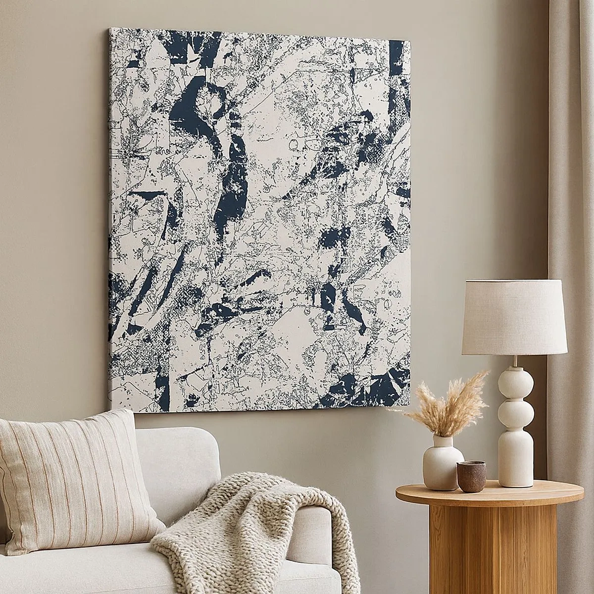 Obraz na plátne - Prelínanie protikladov - 30x30 cm