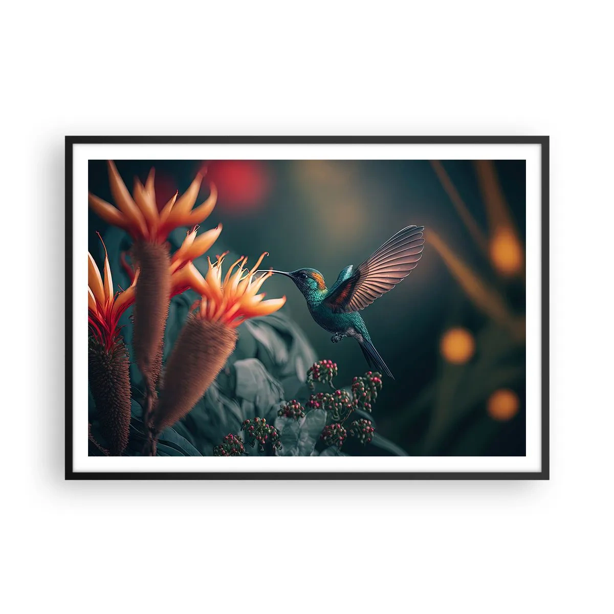 Plagát v čiernom ráme - Skutočne pestrý život - 100x70 cm