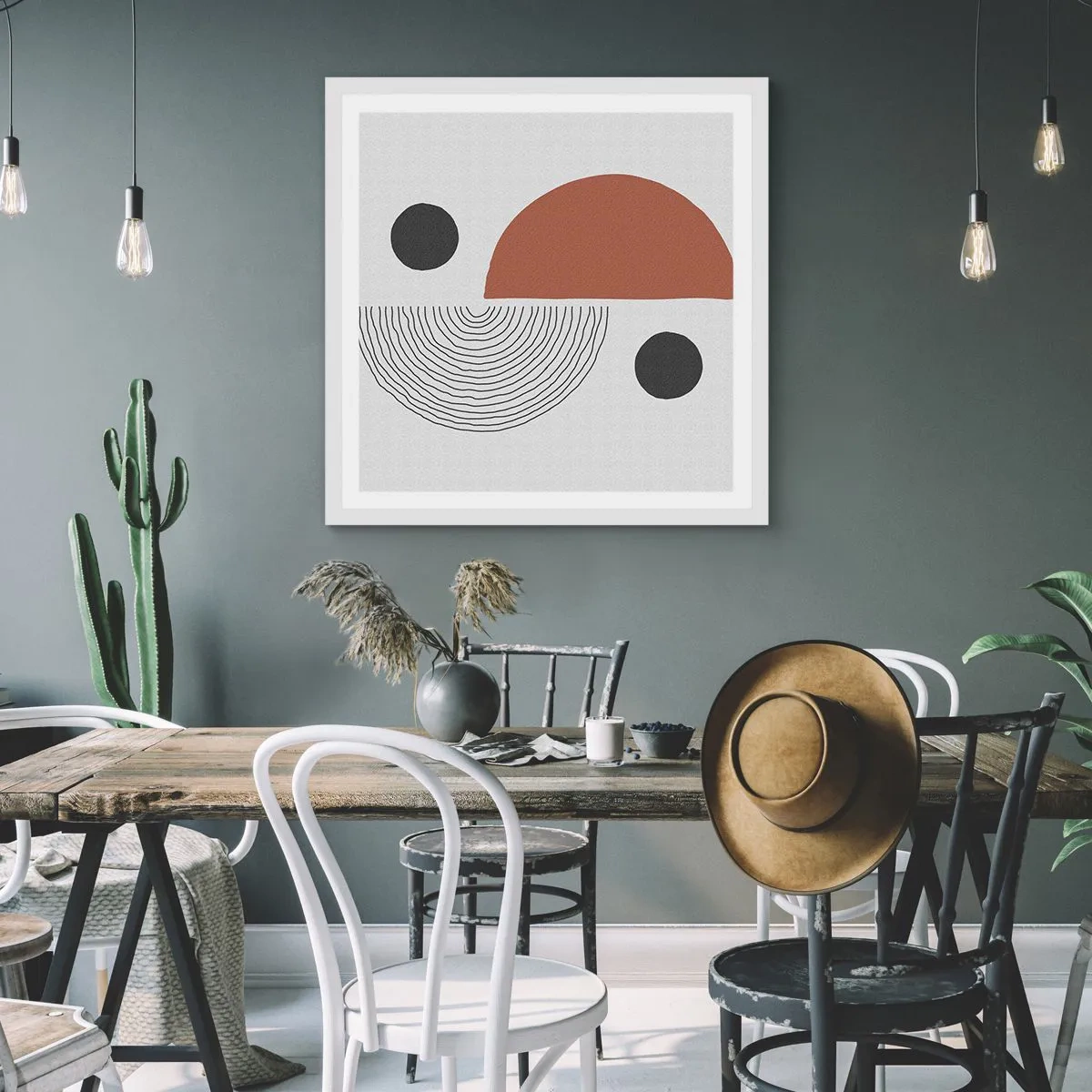 Plagát v bielom ráme - Dokonalosť kruhu - 60x60 cm