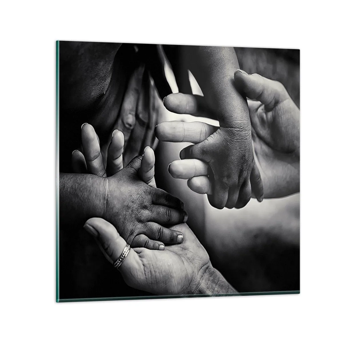 Obraz na skle - Byť človekom - 60x60 cm