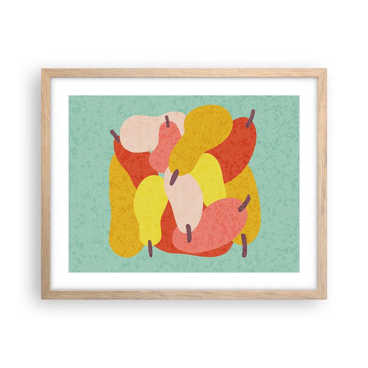 Plagát v ráme zo svetlého duba - Ochutnajte letné slnko - 50x40 cm