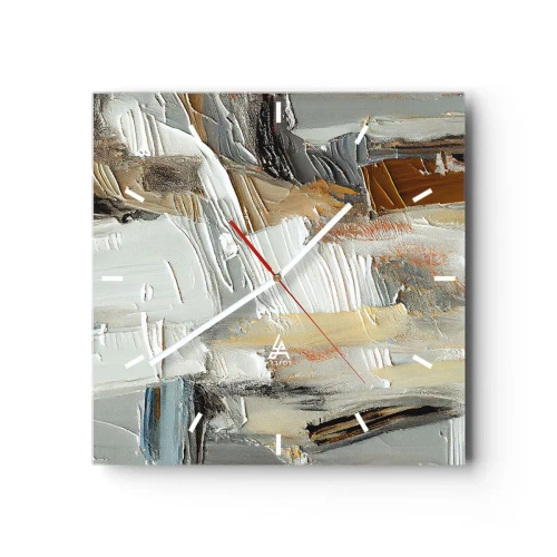 Nástenné hodiny - Farebné nahromadenie - 30x30 cm